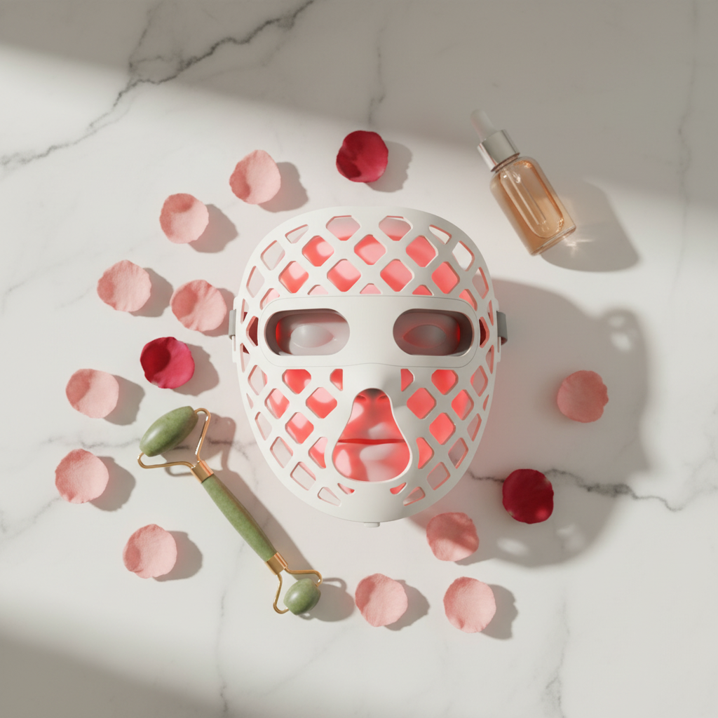 Face LED Mask - Flat Lay